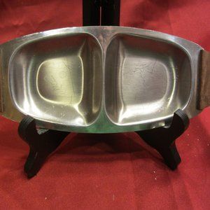 RETRO 70'S 2 SECTION NEVCO JAPN STAINLESS SMALL STEEL TRAY